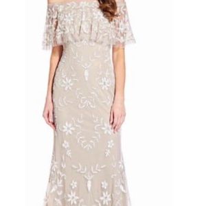Adrianna Papell Gown size 12 in Biscotti